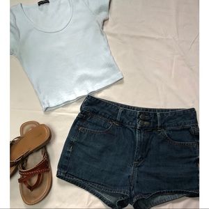 Old Navy Double Button High Rise Jean Shorts